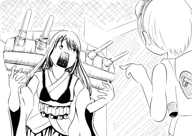 ワンドロ 扶桑とまるゆと大胸筋矯正サポーター Asa さんのイラスト ニコニコ静画 イラスト