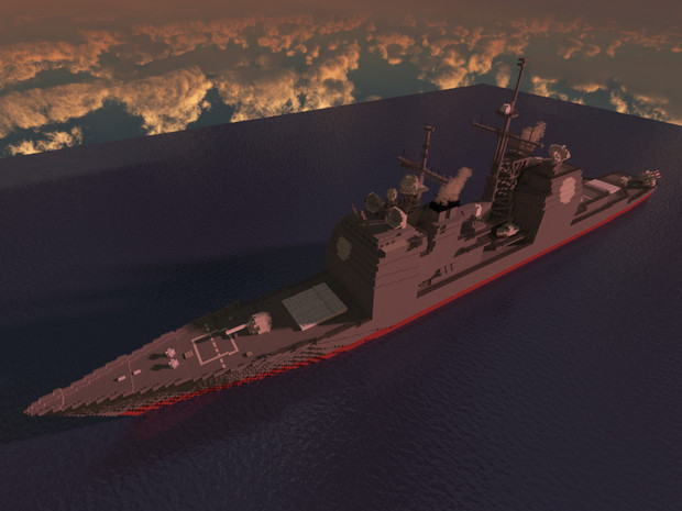 【MineCraft】タイコンデロガ級ミサイル巡洋艦