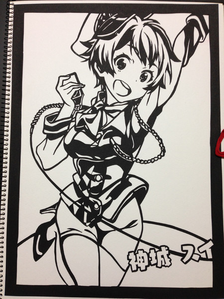 切り絵 Tokyo 7th シスターズ 神城スイ かおる さんのイラスト ニコニコ静画 イラスト
