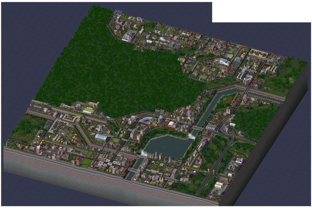 Simcity4 7 5mの段差を活用した街 ばに さんのイラスト ニコニコ静画 イラスト
