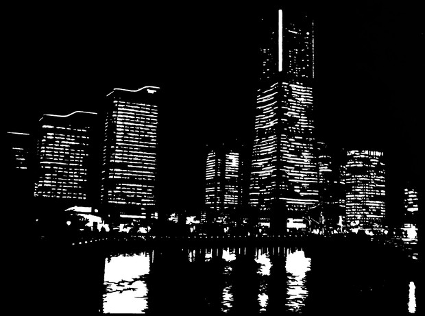 公式】 切り絵 横浜みなとみらい夜景 rahathomedesign.com