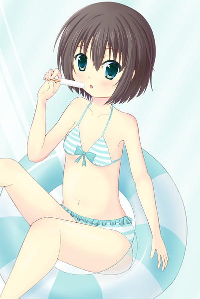 アイスを食べる水着の女の子 ファガイ さんのイラスト ニコニコ静画 イラスト