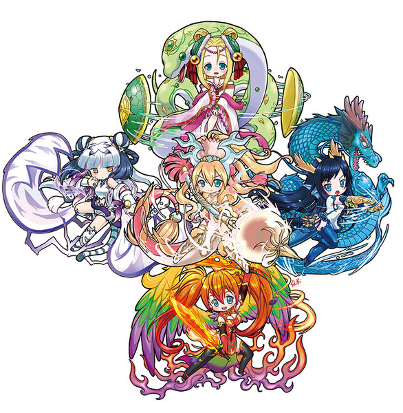 パズドラ 四聖獣 A Honeyshibi さんのイラスト ニコニコ静画 イラスト
