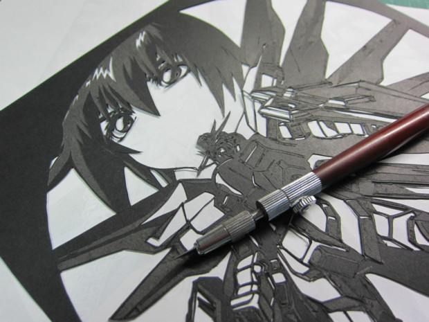 キラ ヤマト フリーダムガンダム 白黒切り絵 製作gifアニメ S Thurk さんのイラスト ニコニコ静画 イラスト