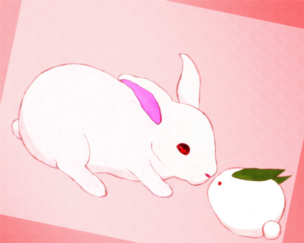 向き合ううさぎ 雪町 さんのイラスト ニコニコ静画 イラスト
