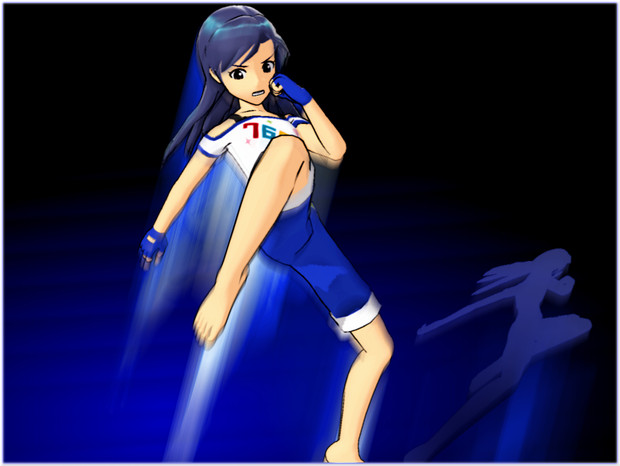 アイドルマスター 千早による飛び膝蹴り Mmd ಲ ಲರ さんのイラスト ニコニコ静画 イラスト