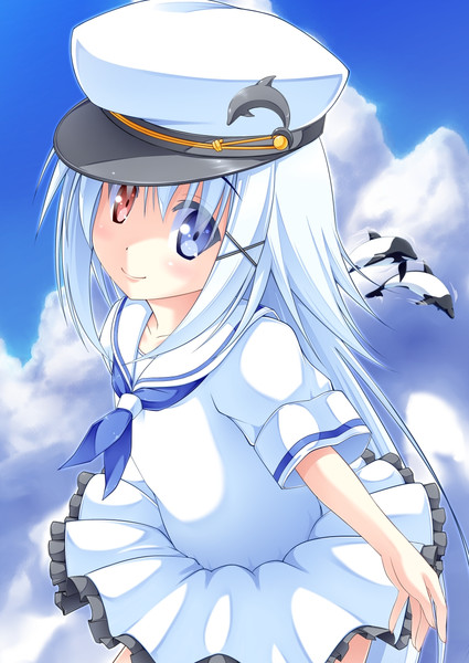 空を泳ぐイルカの少女