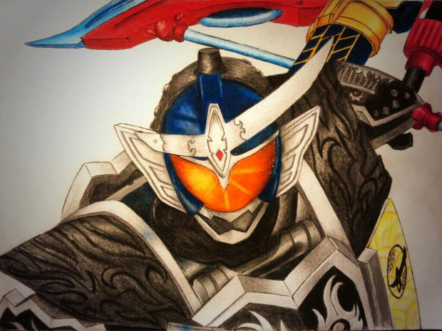 仮面ライダー鎧武 ジンバーレモンアームズを描いてみた。