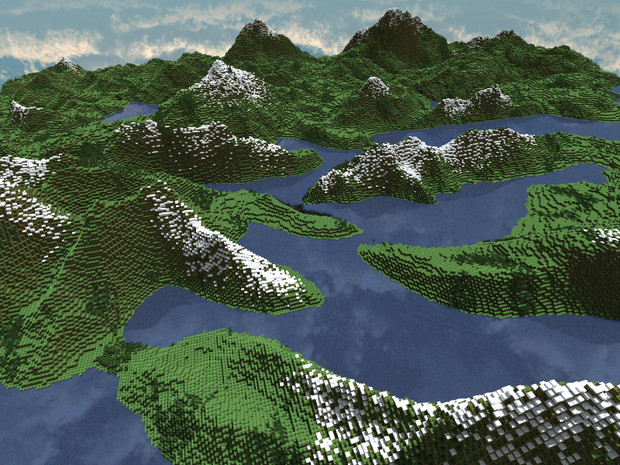 Minecraft 海が陸地に入りこんだ感じの地形を作ってみた はい さんのイラスト ニコニコ静画 イラスト