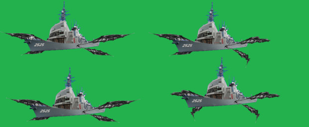 飛行戦艦と化したUNEI本社.改+壊れるまで