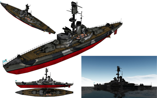 MMD用モブ海防戦艦1945セット