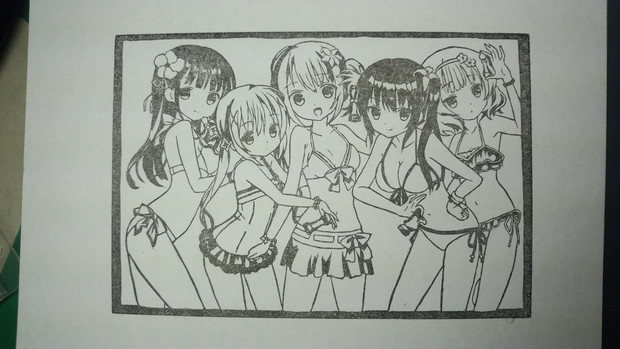 消しゴムはんこ 仲良し5人組 ご注文はうさぎですか Lilium 1 さんのイラスト ニコニコ静画 イラスト