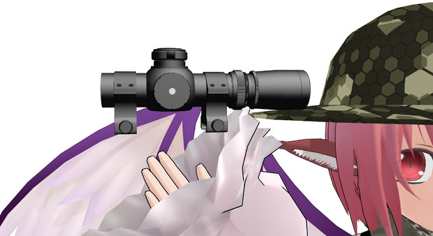 Mmdアクセサリ モデル配布あり ピストルスコープ アサシンｐ改造モデル 夜雀の女将さん さんのイラスト ニコニコ静画 イラスト
