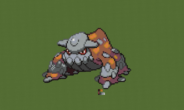 マイクラポケモンドット絵57 ヒードラン Alicia さんのイラスト ニコニコ静画 イラスト