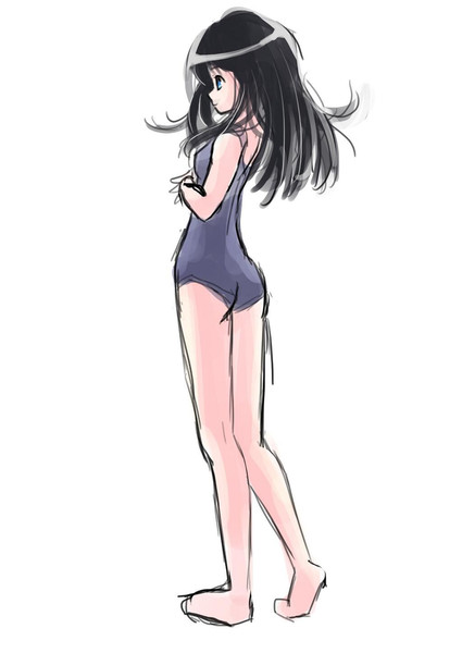 横顔水着少女 ﾆｯ ｸ ﾈー ﾑﾃ 何ﾅ ﾉ さんのイラスト ニコニコ静画 イラスト
