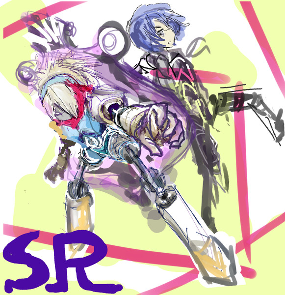 【落書き】ペルソナQ オルフェウス＋p３リーダーのラフ