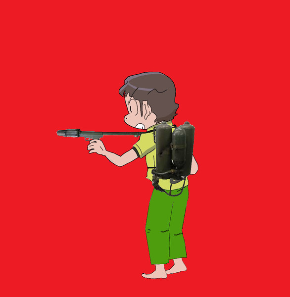 火炎放射器を構えるszk シュラ 波座間 さんのイラスト ニコニコ静画 イラスト