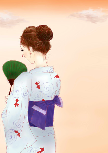 夕涼み美人 きぬくお さんのイラスト ニコニコ静画 イラスト