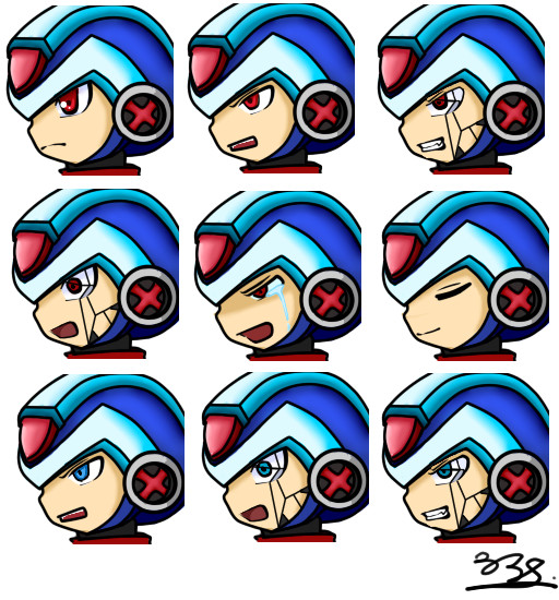 ロックマンx 表情ヴァリエーション コピーx 335 徒歩旅人 さんのイラスト ニコニコ静画 イラスト