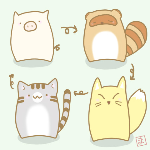 こぶたぬきつねこ ｍａｏｈ さんのイラスト ニコニコ静画 イラスト