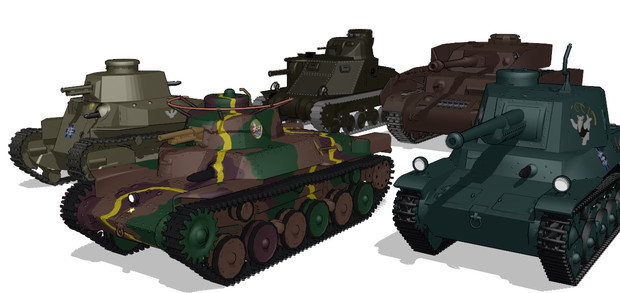 劇場版予告風 九七式中戦車 知波単学園ver Judd さんのイラスト ニコニコ静画 イラスト