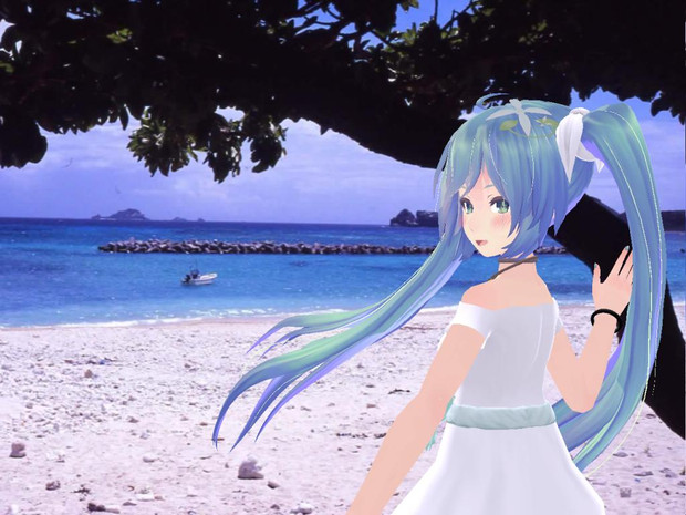 夏 海 沖縄 ケラマ 木陰から ヒイロユイ さんのイラスト ニコニコ静画 イラスト