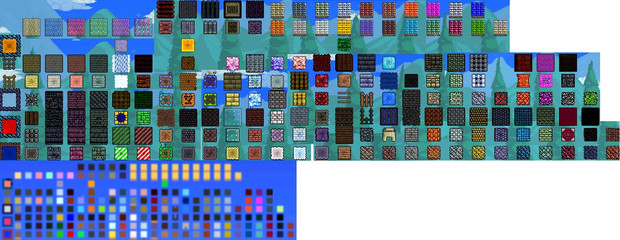テラリア ｐｓ３版１ ２ｖｅｒ ブロックパレット 修正 オーエン さんのイラスト ニコニコ静画 イラスト