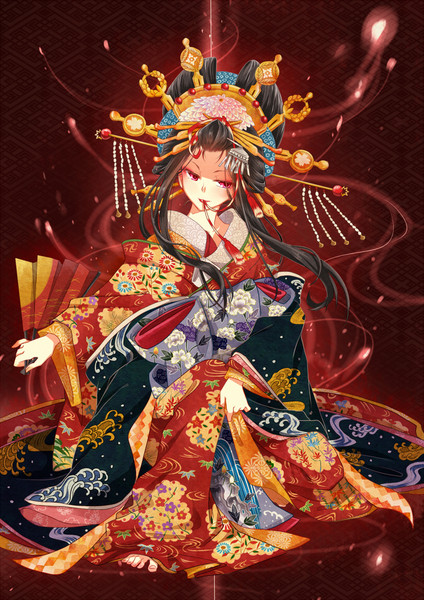 いろいろ かっこいい 可愛い 花魁 イラスト タガタメウォール