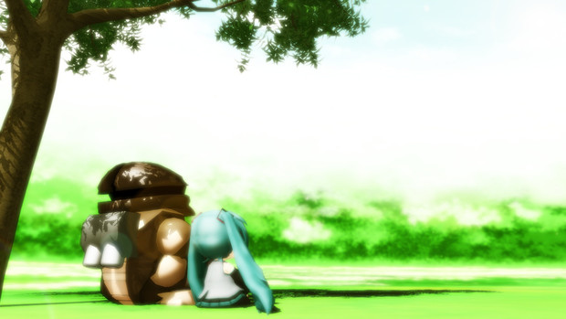 Mmd座りポーズ 体育座り アッガイ はちゅね 鈴木燐 さんのイラスト ニコニコ静画 イラスト