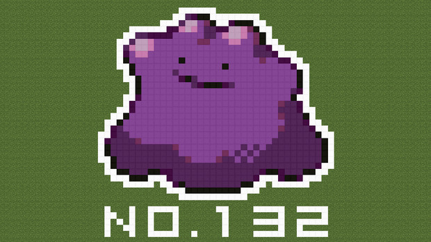 マイクラ ポケモン図鑑no 132 ドット絵 のむちょん さんのイラスト ニコニコ静画 イラスト