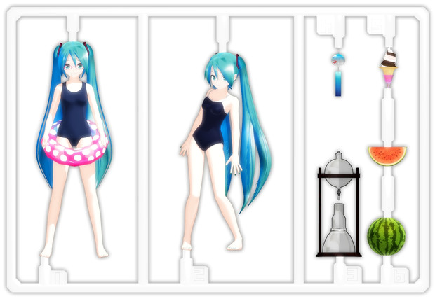 Mmd 夏っぽいもの２ Maho さんのイラスト ニコニコ静画 イラスト