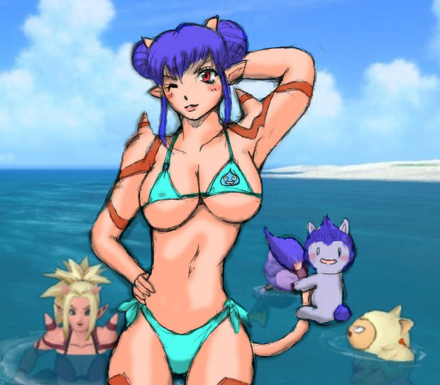 真のあぶない水着 ミンフィリア さんのイラスト ニコニコ静画 イラスト