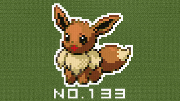 【マイクラ】ポケモン図鑑NO.133【ドット絵】