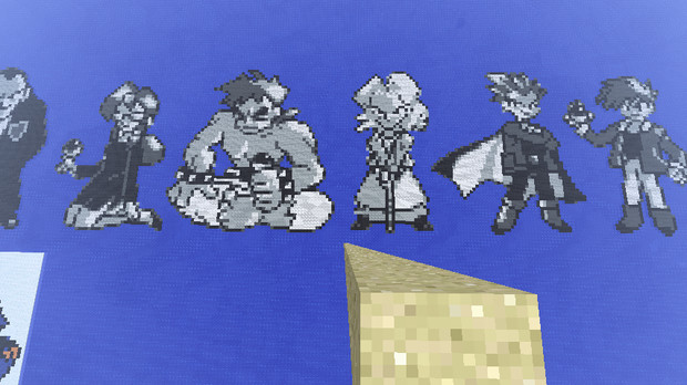 【マイクラ】初代ポケモン カンナ、シバ、キクコ、ワタル【ドット絵】