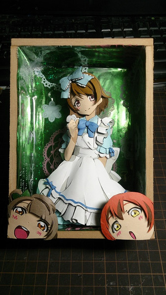 切り絵でかよちんに画面から出てきてもらった シャドーボックス だんごメタル さんのイラスト ニコニコ静画 イラスト