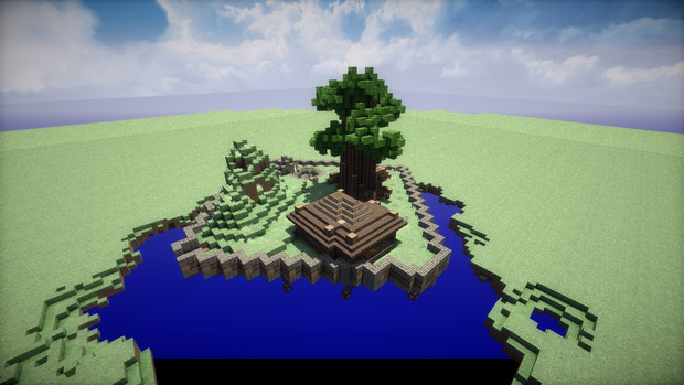 Minecraft 小さな家と大きな木 葛飾あほくさい さんのイラスト ニコニコ静画 イラスト