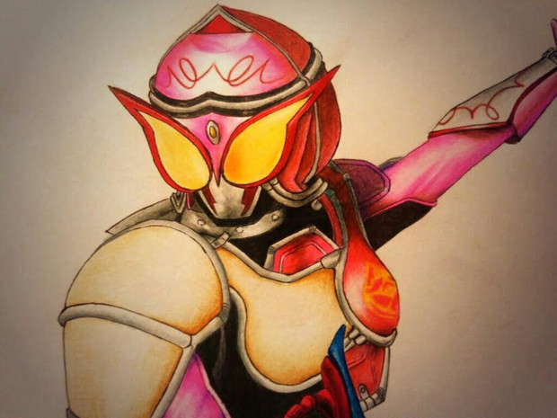 仮面ライダーマリカを描いてみた。