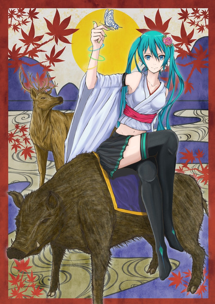 初音ミク 妄想フェス コラボ ポスター 猪鹿蝶 Macken さんのイラスト ニコニコ静画 イラスト