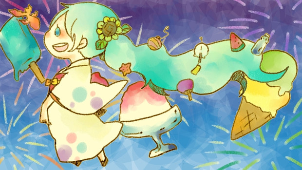 夏盛りミク たま さんのイラスト ニコニコ静画 イラスト
