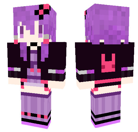 Minecraft 結月ゆかりパーカー版 スキン 見本 Shahr さんのイラスト ニコニコ静画 イラスト