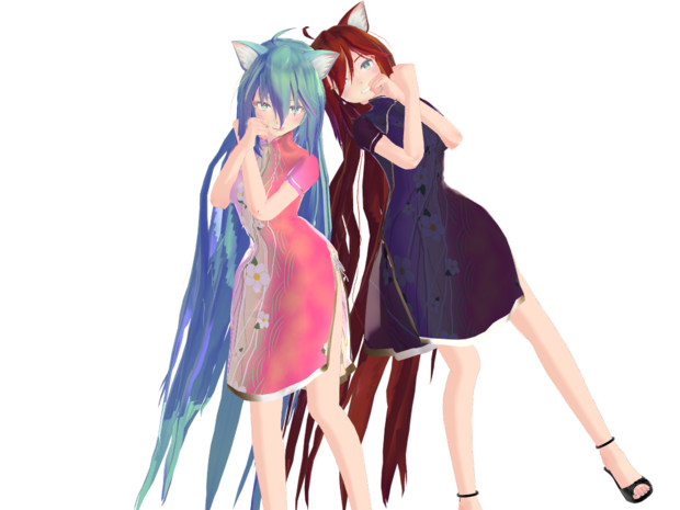 Mmd 衣装柄変えて変身しちゃった ﾉfwf ﾉヽ Fwfヽ 1024 X 768 Atac さんのイラスト ニコニコ静画 イラスト