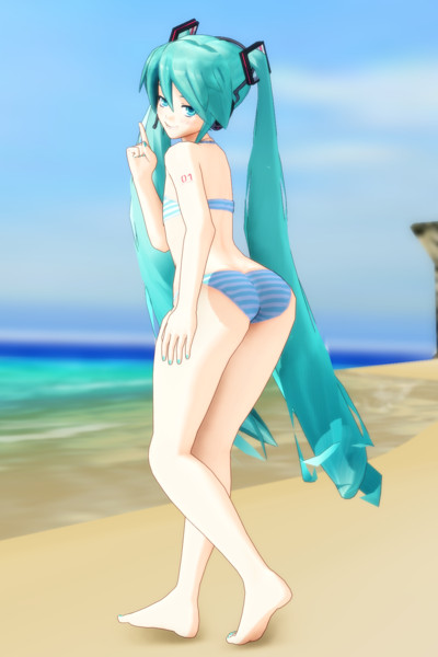 Mmd はる式初音ミクv3水着モデル追加 はるか さんのイラスト ニコニコ静画 イラスト
