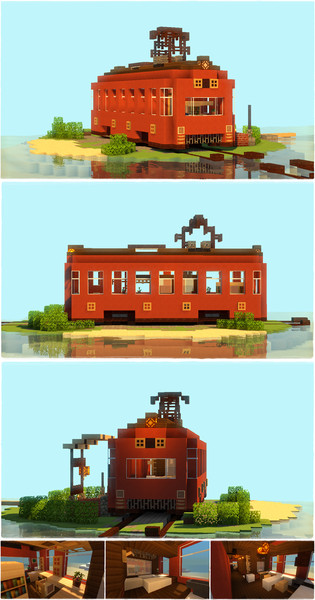 Minecraft こんな家に住んでみたい2 浪漫電車ハウス ないさ さんのイラスト ニコニコ静画 イラスト