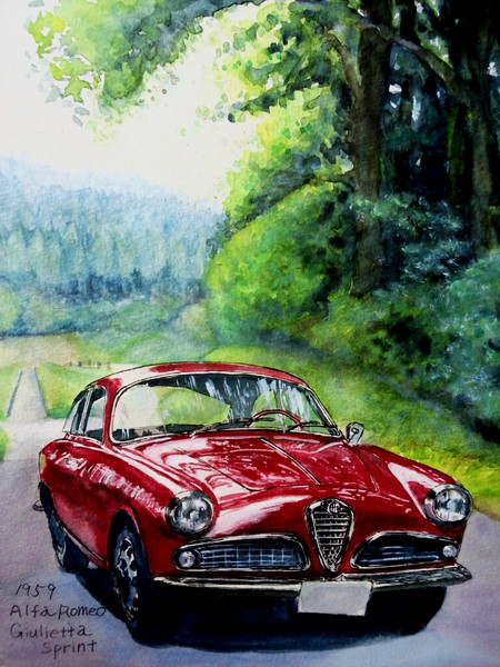 Alfa Romeo　アルファロメオ　アート　ポスター　絵画　オシャレ