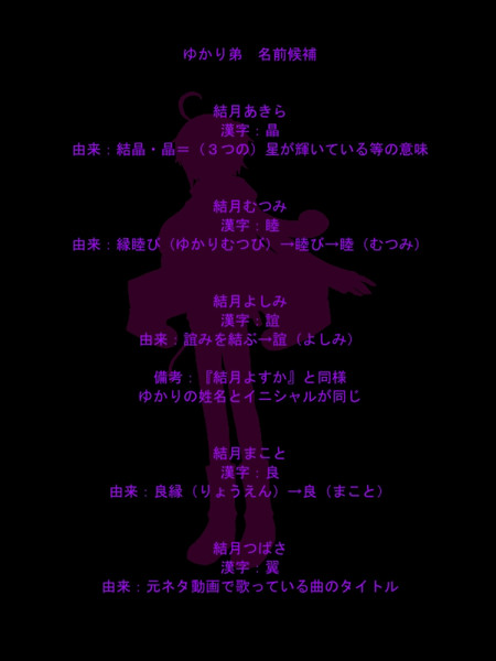 ゆかり弟名前案的な イデア さんのイラスト ニコニコ静画 イラスト