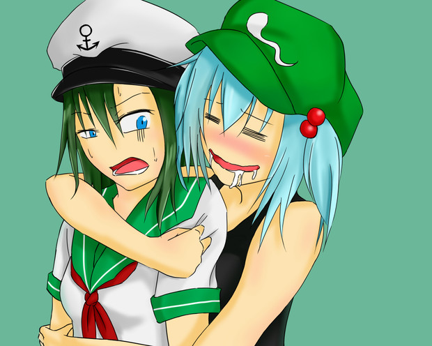 女の子に抱きついて気持ち悪いこと言った奴にとり 天地ハル さんのイラスト ニコニコ静画 イラスト