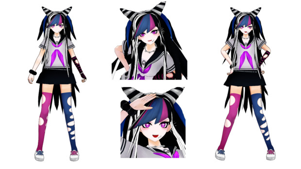 Mmdモデル配布あり らば式澪田唯吹v2 1配布 ダンガンロンパmmd さくらば さんのイラスト ニコニコ静画 イラスト