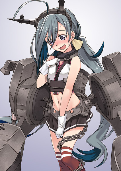 清霜ちゃんが戦艦になりたいと言うので形から入ってみた 14 09 03 松竜 さんのイラスト ニコニコ静画 イラスト