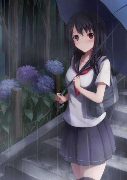 新鮮な切ない 雨 傘 女の子 イラスト アニメ画像