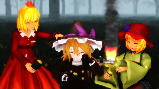 Zunのオリキャラに焼き芋を貰うriくん こうもりだこ さんのイラスト ニコニコ静画 イラスト